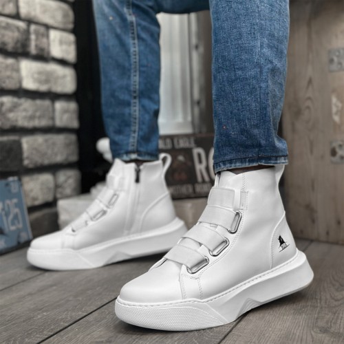 Mens High Top Sneakers - White - 0142
