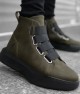 Mens High Top Sneakers - Khaki - 0142