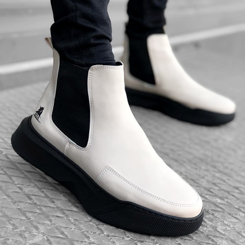 Mens Boots - Beige - 0150