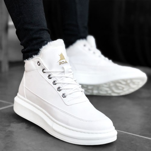 Mens High Top Sneakers - White - 0151