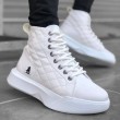 Mens High Top Sneakers - White - 0159