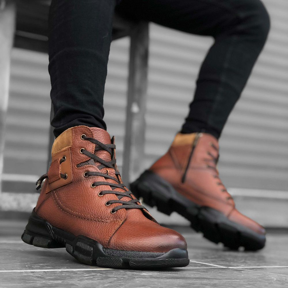 Mens Boots - Tan - 0184