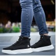 Mens Boots - Black White - 0192