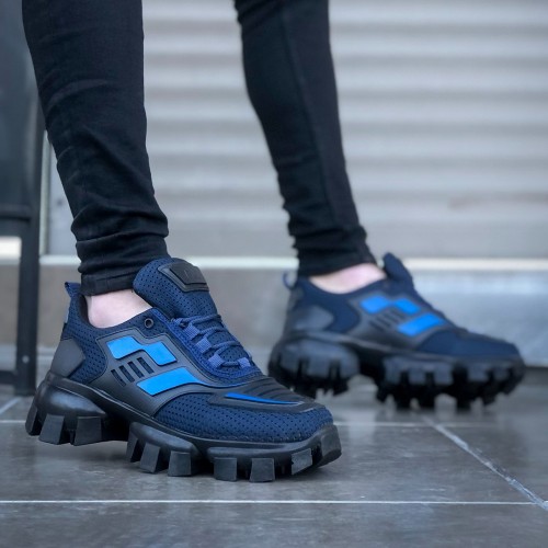 Mens Sneakers - Navy Blue - 0194