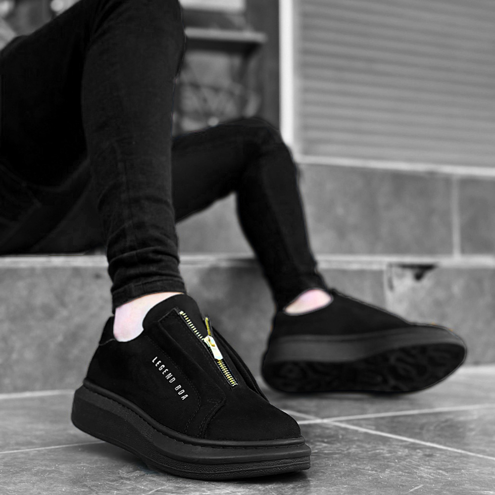 Mens Sneakers - Black Suede - 0310