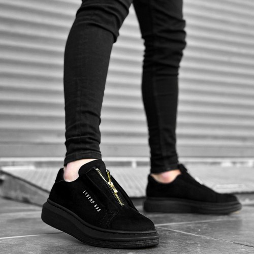 Mens Sneakers - Black Suede - 0310