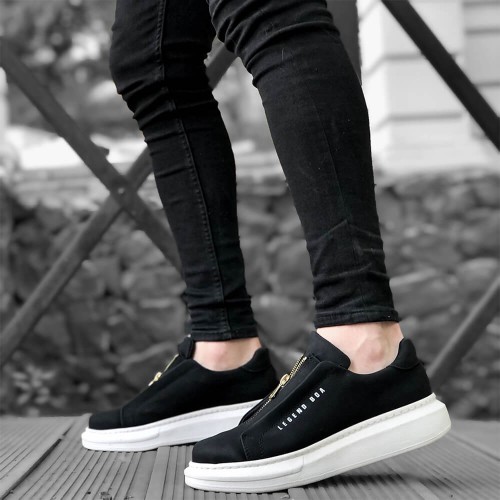 Mens Sneakers - Black White - 0310