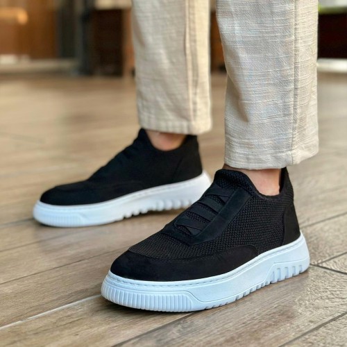 Mens Sneakers - Black White - 0911