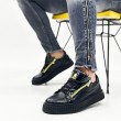Mens Sneakers - Black - Zipper 308