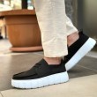 Mens Casual Shoes - Black White - 676