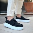 Mens Casual Shoes - Black White - 676