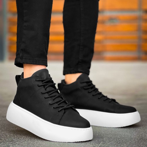 Mens Boots - Black White - LE10