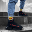 Mens Sneakers - Black Red - Agron