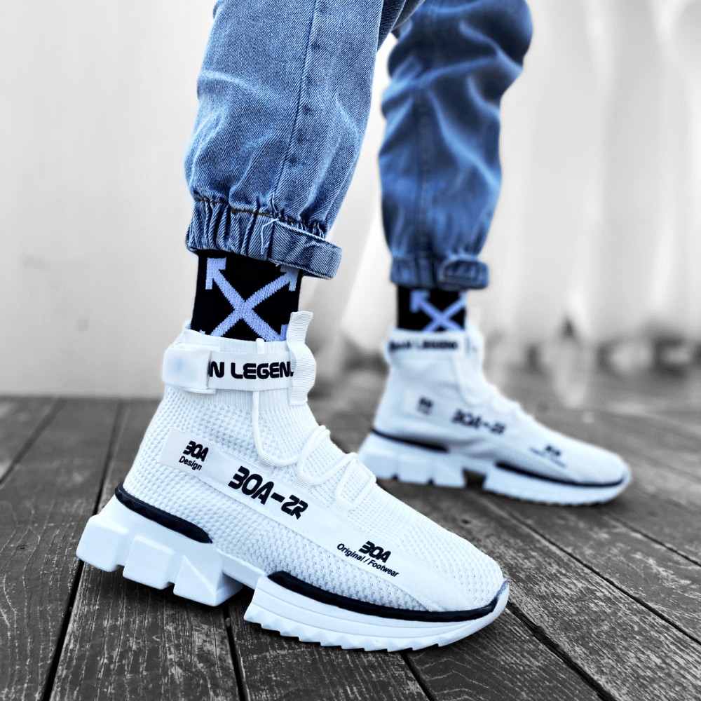 Mens Sneakers - White - Agron