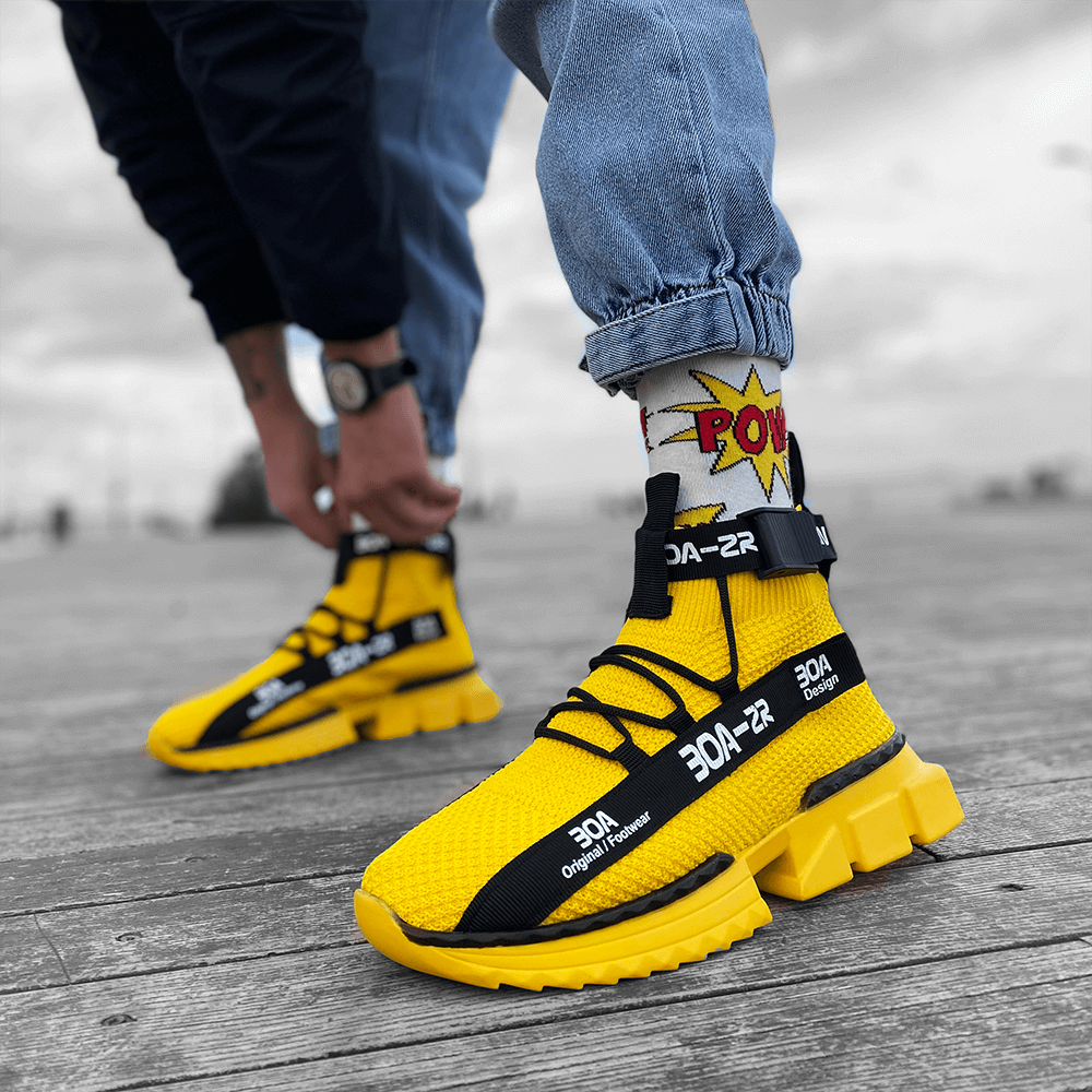 Mens Sneakers - Yellow - Agron