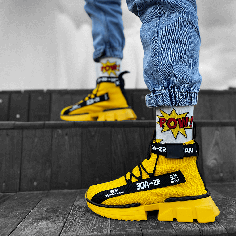 Mens Sneakers - Yellow - Agron
