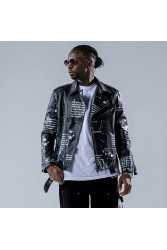 Mens Varsity Jackets - Best Start Biker - Black