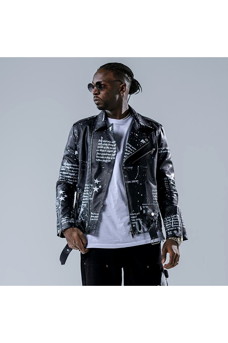 Mens Varsity Jackets - Best Start Biker - Black