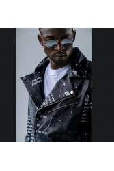 Mens Varsity Jackets - Best Start Biker - Black