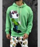 Mens Sweatshirt - Gangsta Snoopy - Green