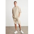 Mens Short Track Suit - Comfort Fit - Beige