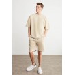 Mens Short Track Suit - Comfort Fit - Beige