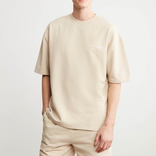 Mens Short Track Suit - Comfort Fit - Beige