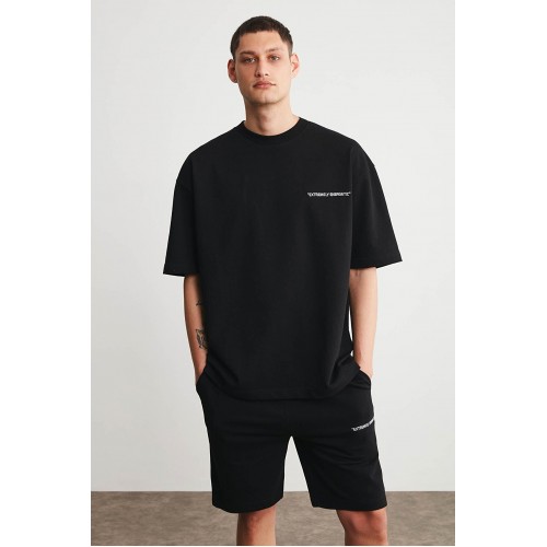 Mens Short Track Suit - Comfort Fit - Black