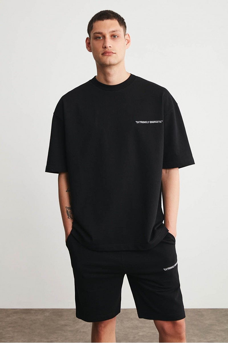 Mens Short Track Suit - Comfort Fit - Black