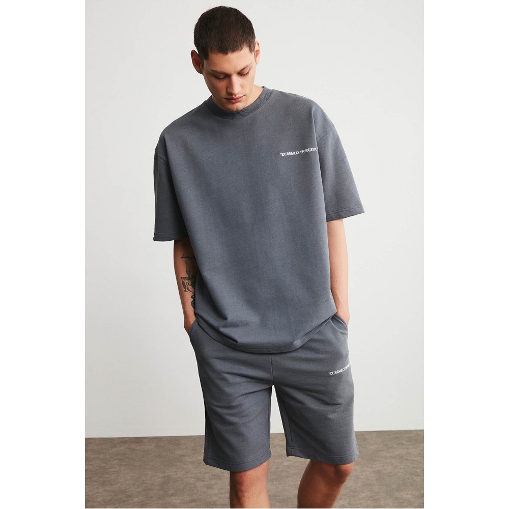 Mens Short Track Suit - Comfort Fit - Gray