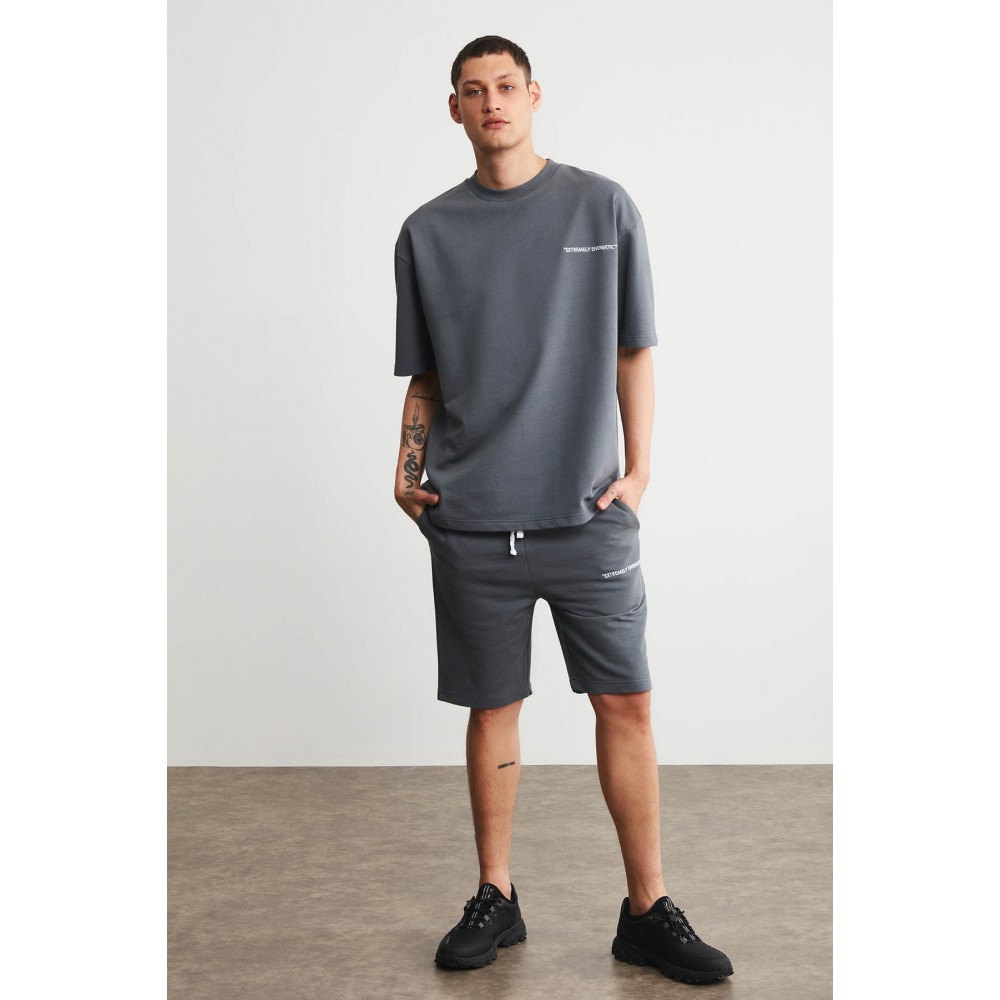 Mens Short Track Suit - Comfort Fit - Gray