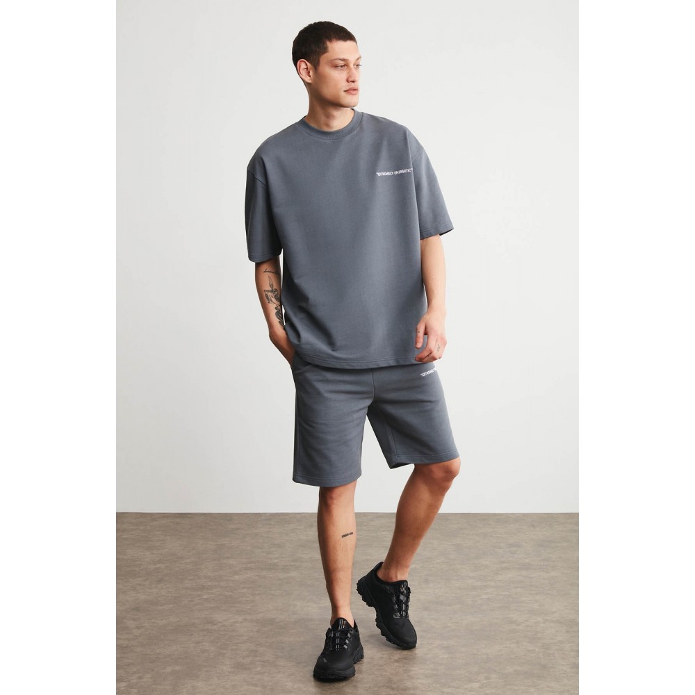 Mens Short Track Suit - Comfort Fit - Gray