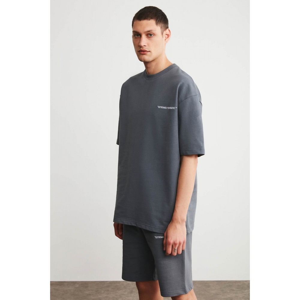 Mens Short Track Suit - Comfort Fit - Gray