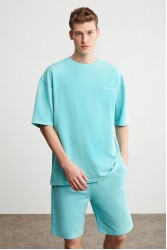 Mens Short Track Suit - Comfort Fit - Mint Green