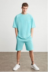 Mens Short Track Suit - Comfort Fit - Mint Green