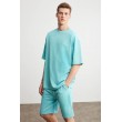 Mens Short Track Suit - Comfort Fit - Mint Green