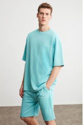 Mens Short Track Suit - Comfort Fit - Mint Green