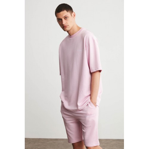 Mens Short Track Suit - Comfort Fit - Pink
