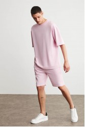 Mens Short Track Suit - Comfort Fit - Pink