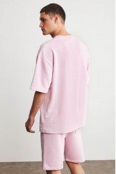 Mens Short Track Suit - Comfort Fit - Pink