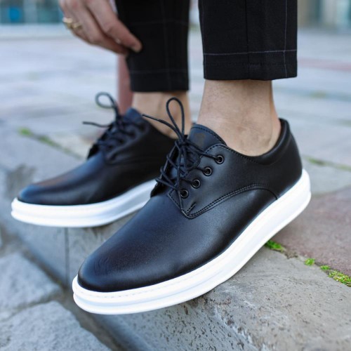 Mens Sneakers - Black White - 001