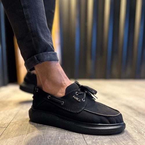 Mens Sneakers - Black Suede  - 009