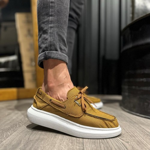 Mens Sneakers - Tan  - 009