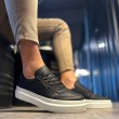 Mens Casual Shoes - Black White - 013