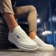 Mens Casual Shoes - White - 013