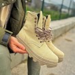 Mens Boots - Beige Suede - 023