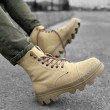 Mens Boots - Beige Suede - 023