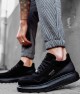 Mens Sneakers - Black Suede - 040