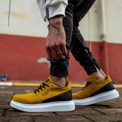 Men’s Sneakers - Yellow Suede - 040