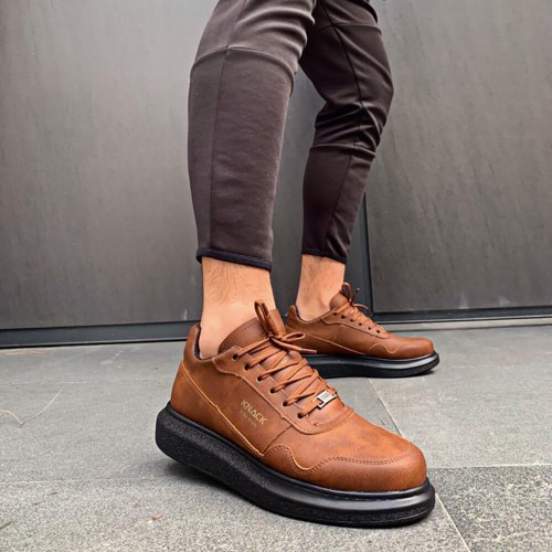 Mens Sneakers - Tan Black - 040